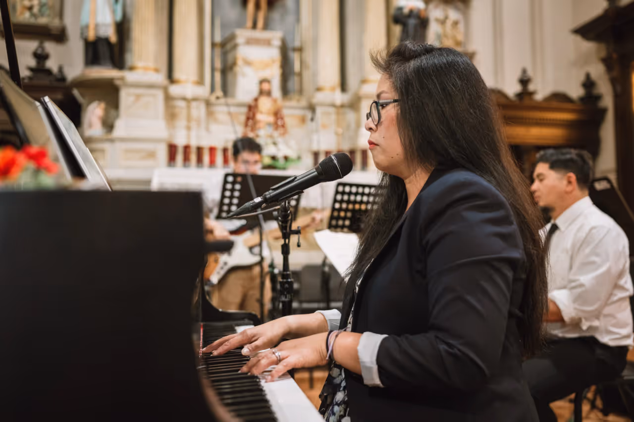 Leading worship